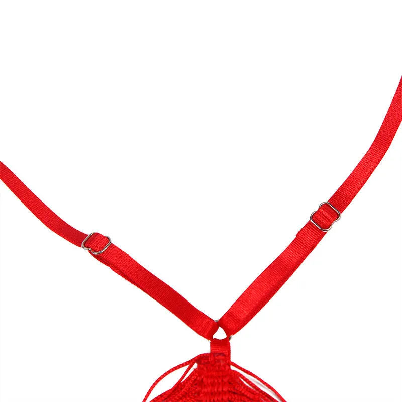 Subblime lingerie robe bretelles string rouge sexy haute qualité USA