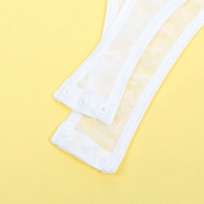 Subblime lingerie sexy USA body chaînes porte-jarretelles blanc grande taille