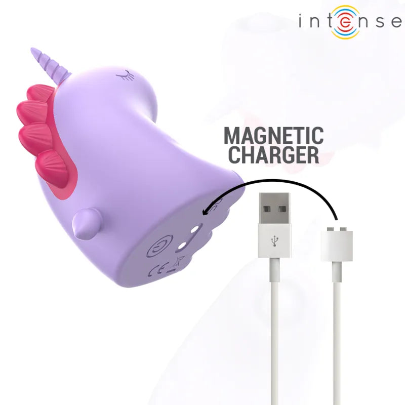 Stimulateur clitoridien licorne rose vibrations réglables silicone hypoallergénique INTENSE SWEETIE