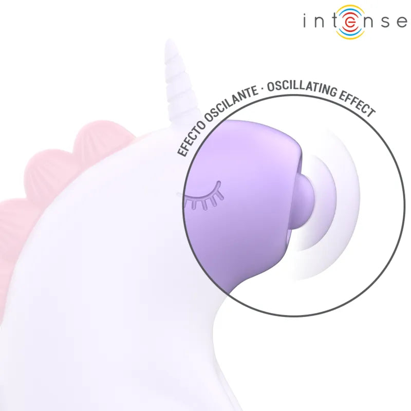 Stimulateur clitoridien licorne rose vibrations réglables silicone hypoallergénique INTENSE SWEETIE