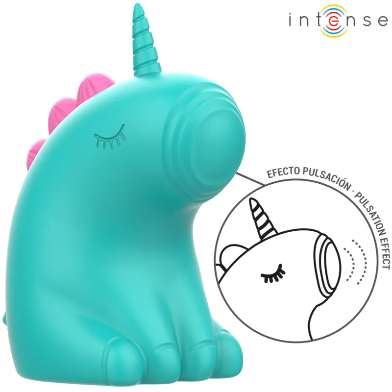 stimulateur clitoris licorne vert silicone hypoallergénique vibrations réglables étanche