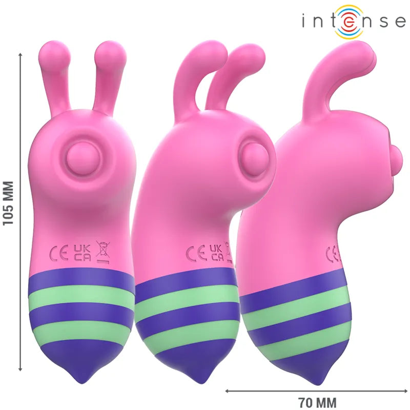 Stimulateur clitoridien en silicone design abeille vibration puissante couleurs rose vert