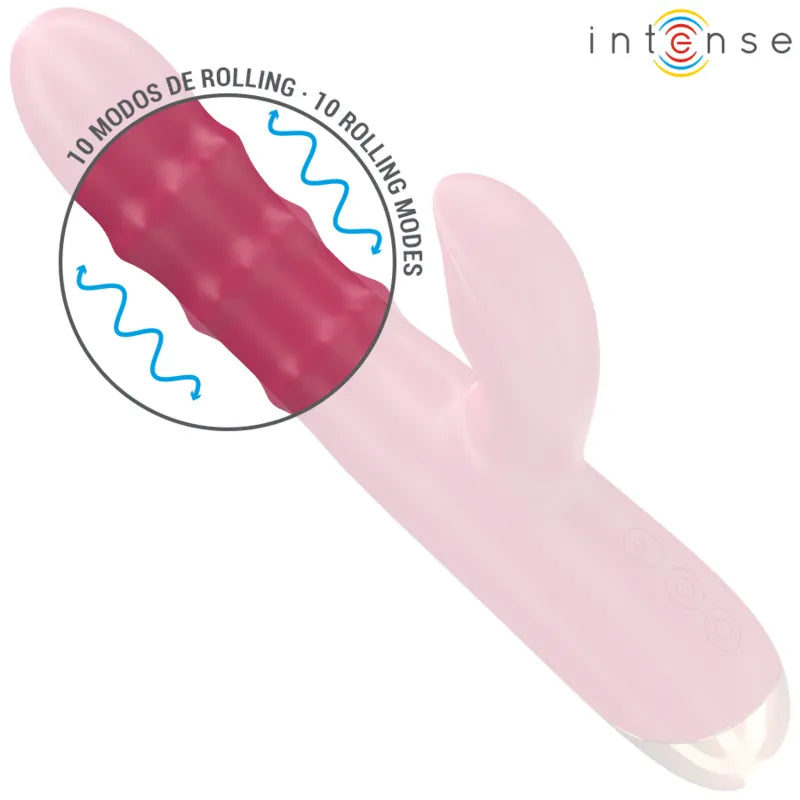 Vibromasseur Silicone Hypoallergénique Puissant Multifonction 3 en 1 Rouge Étanche