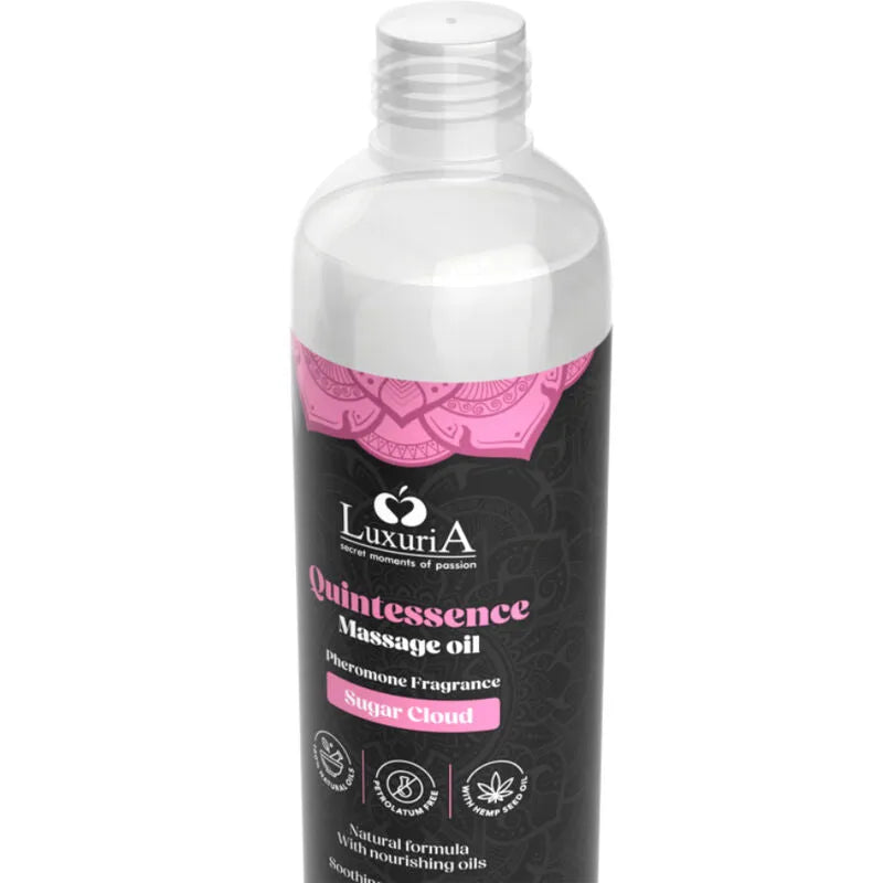 huile massage naturelle sensuelle chanvre sucrée huiles végétales apaisante hydratante légère absorption rapide sans paraffine peaux sensibles 150ml