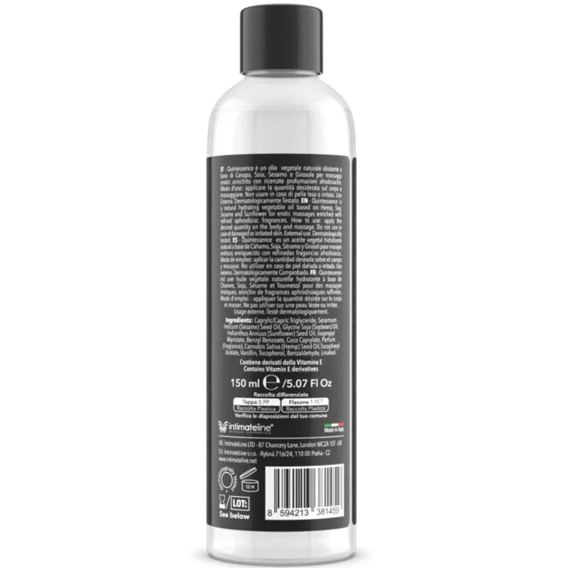 huile massage naturelle chocolat sensuelle hydratante chanvre peaux sensibles bienfaisante nourrissante apaisante sensorielle parfumée enveloppante voluptueuse tactile soyeuse 150ml