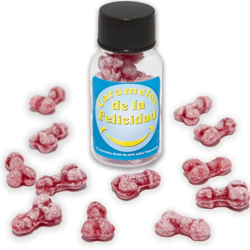 bonbons amusants pénis saveur fraise cerise coquin festif humoristique gourmandise moelleuse sucrée emballage attrayant cadeau enterrement vie jeune fille garçon
