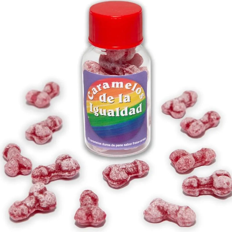 bonbons pénis fraise cerise festifs humoristiques fruités moelleux colorés originaux emballage attrayant cadeau enterrement vie jeune fille garçon
