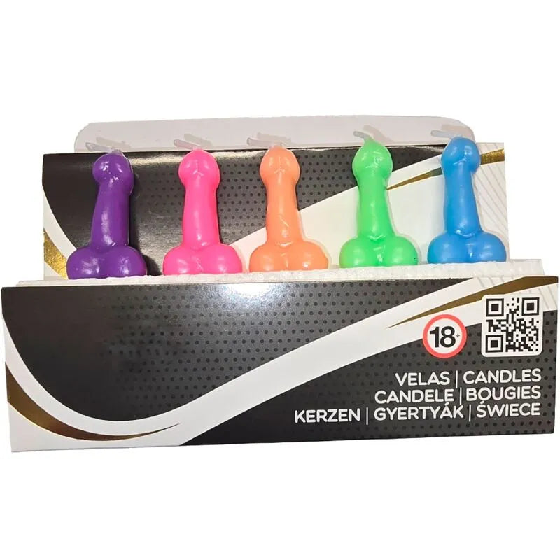 bougies humoristiques enterrement vie jeune fille formes pénis couleurs vives coffret cinq cire haute qualité flamme durable décoration
