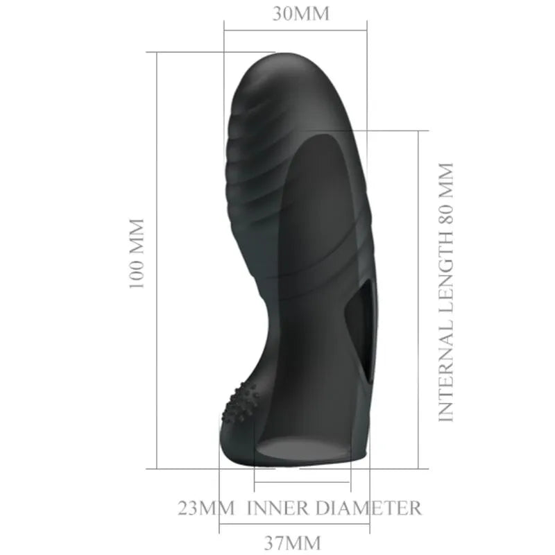 Vibromasseur doigt silicone noir stimulation clitoridienne jeux couple mamelons