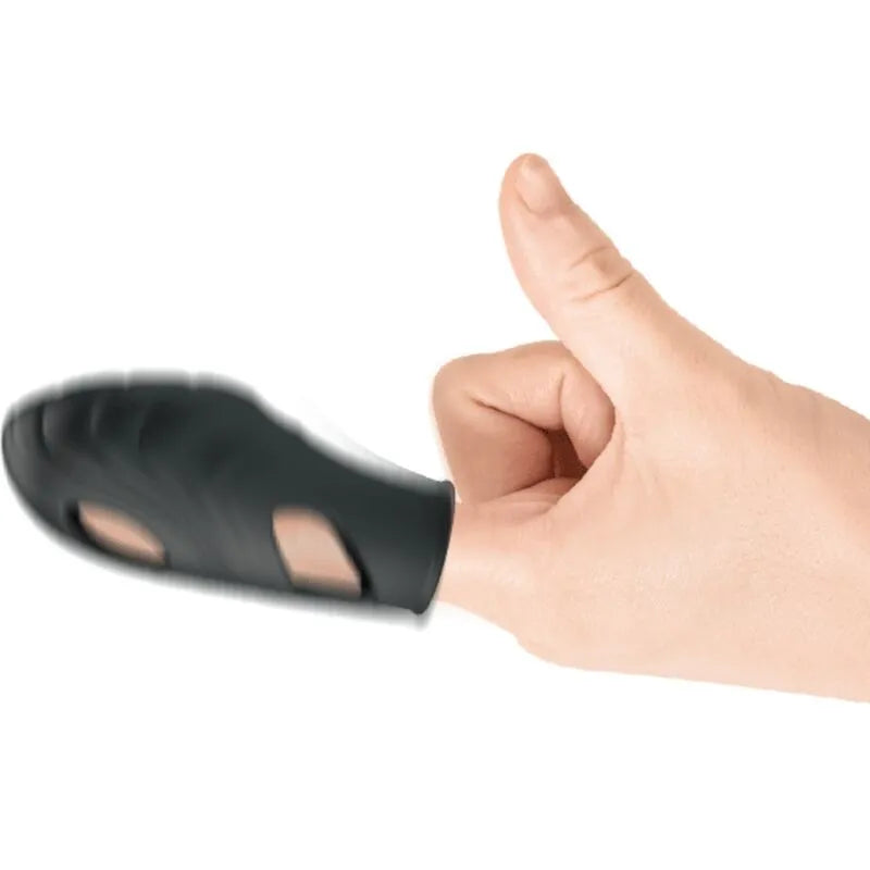 vibromasseur doigt silicone ultra-lisse stimulation clitoris jeux couple noir