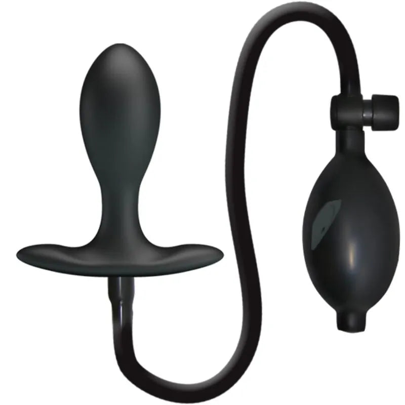 plug anal gonflable silicone noir sécurité confort plaisir étanche