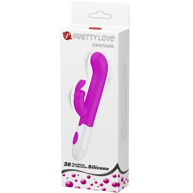 Vibromasseur rabbit silicone violet 30 fonctions clitoris boîte à jouets AAA