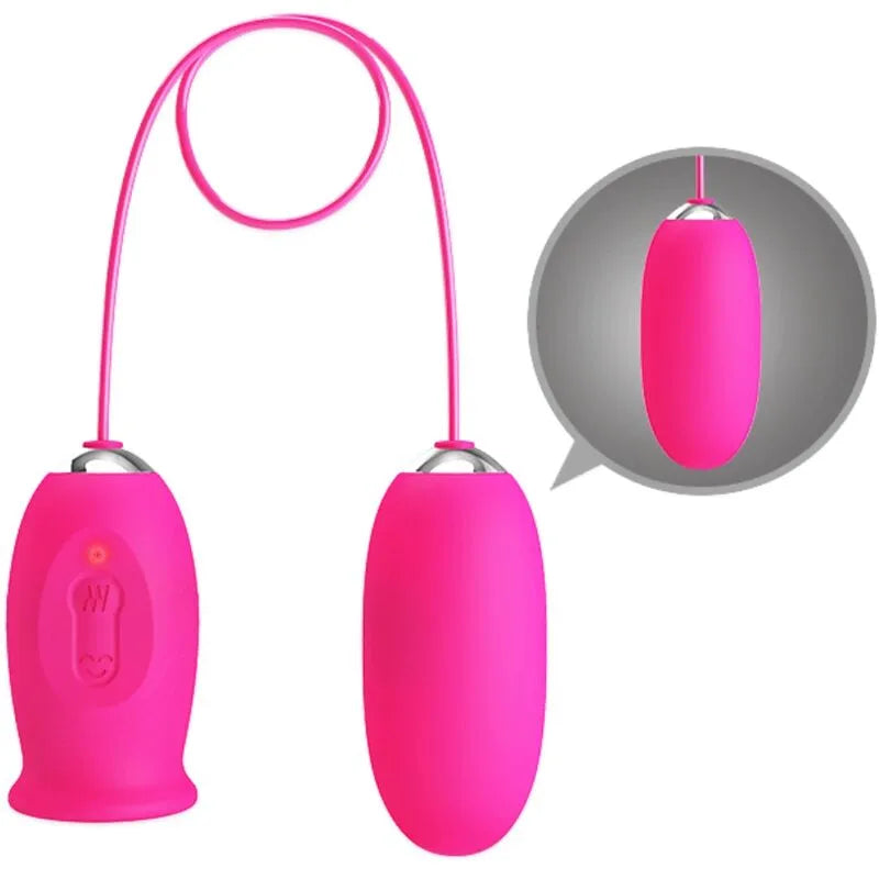 Œuf vibrant silicone rose stimulation clitoris 12 fonctions rechargeable USB