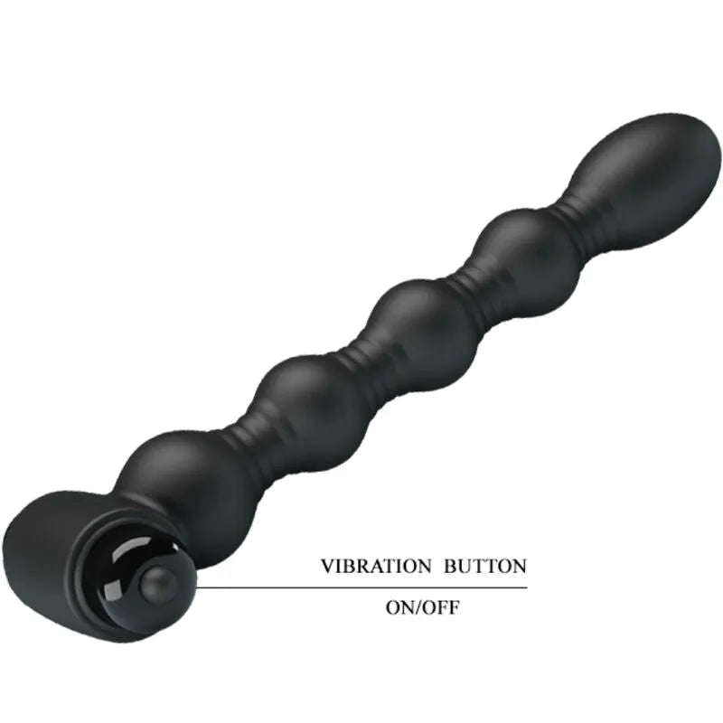 plug anal vibrant silicone noir dix fonctions débutants professionnels ergonomique poignée insertion confortable doux sûr pile AAA