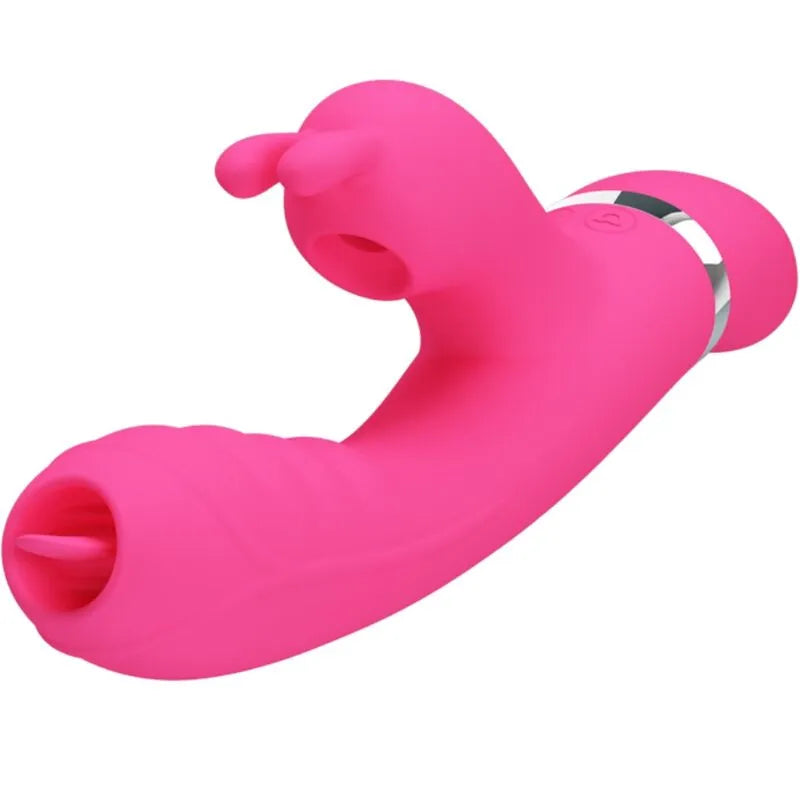 Vibromasseur Rabbit Clit Tapping Silicone Léchant Tapotant Vibration 7 Fonctions