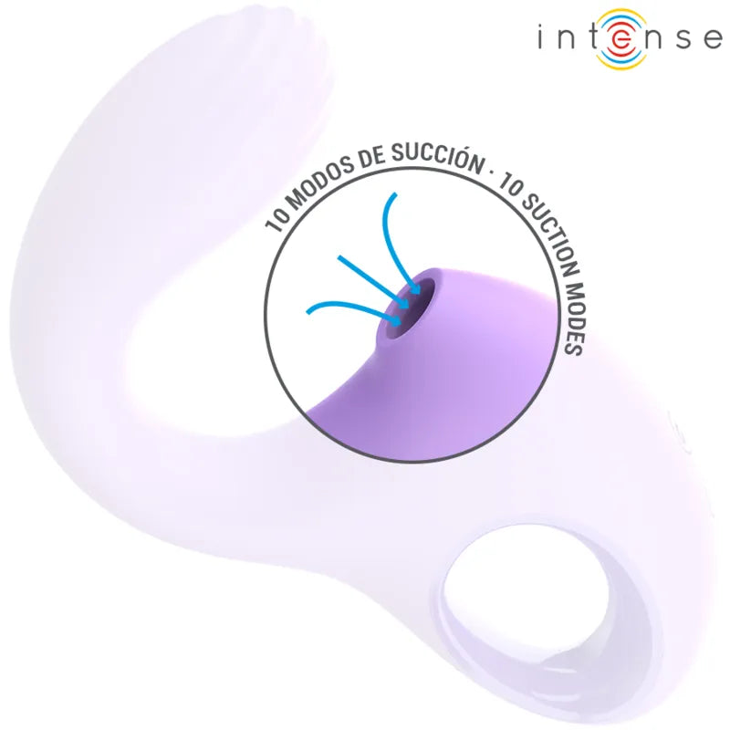 Stimulateur Vibrateur Violet Aspiration Vibration Silicone Étanche Rechargeable