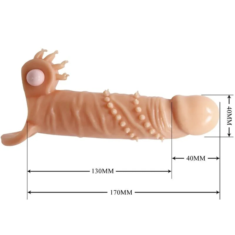 manchon pénis vibrant caoutchouc thermoplastique stimulation clitoris intense érection longue durable étanche boucle billes maintien lisse six point sept pouces