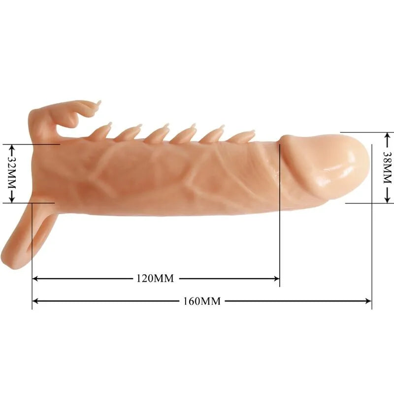 manchon pénis vibrant thermoplastique longue durée stimulation clitoridienne étanche balle vibrante intégrée maintien confort boucle billes