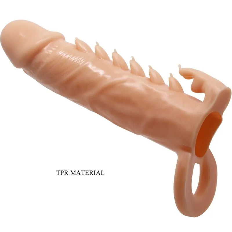 manchon pénis vibrant thermoplastique longue durée stimulation clitoridienne étanche balle vibrante intégrée maintien confort boucle billes