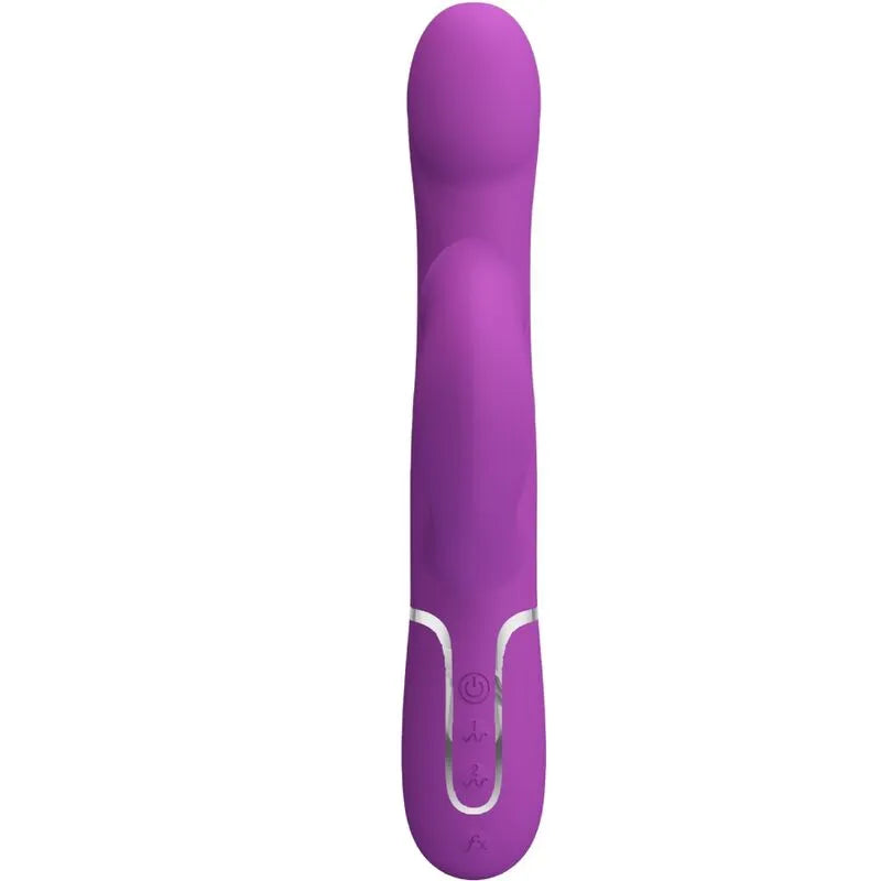 Vibromasseur silicone violet multifonction 7 vibrations orgasme puissant USB magnétique