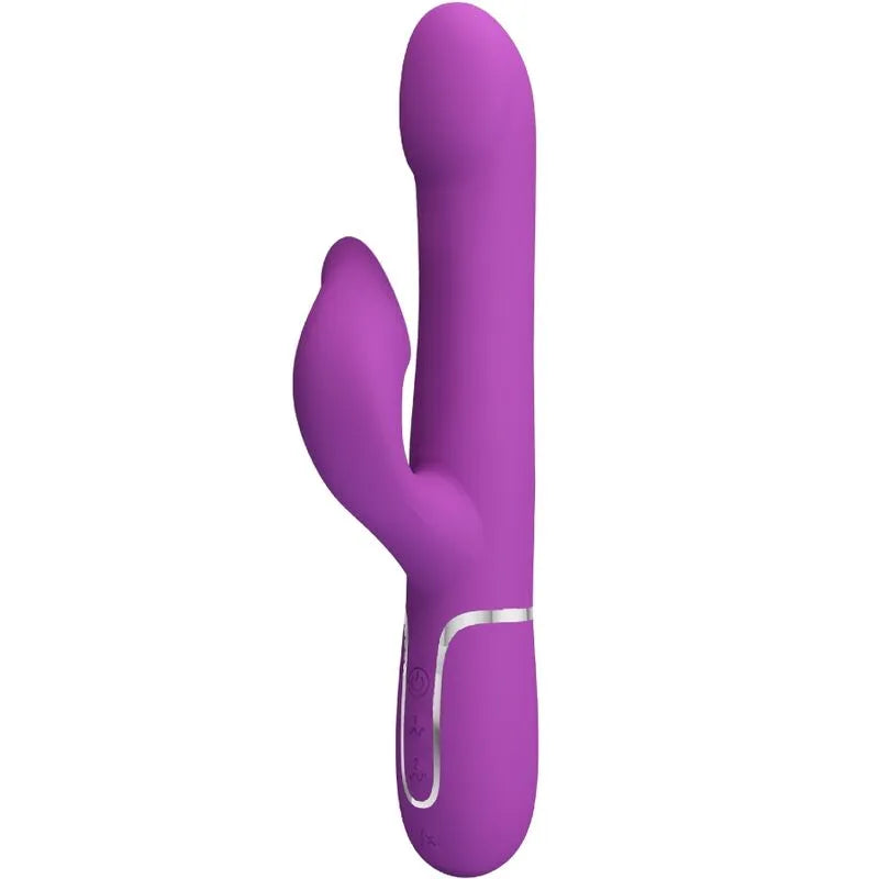 Vibromasseur silicone violet multifonction 7 vibrations orgasme puissant USB magnétique