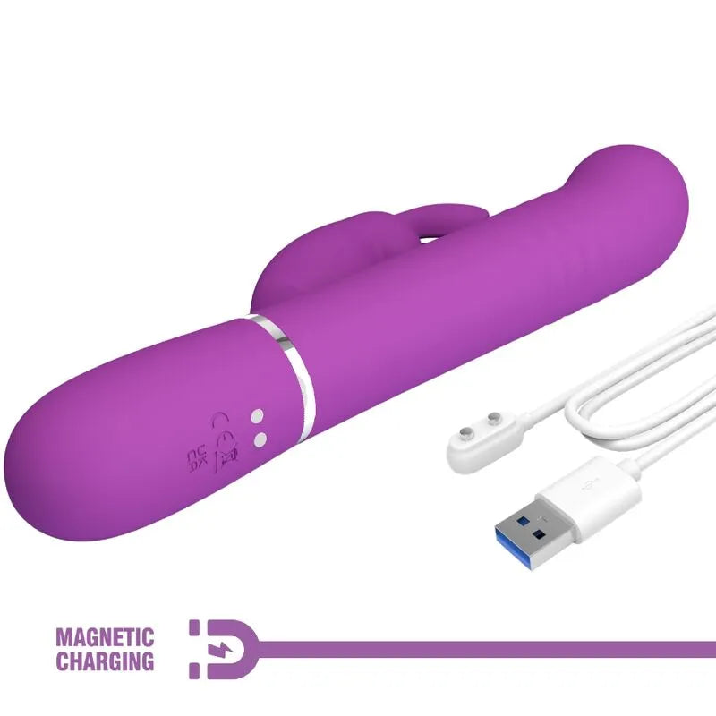 vibromasseur silicone violet double moteur fonctions multiples orgasme puissant