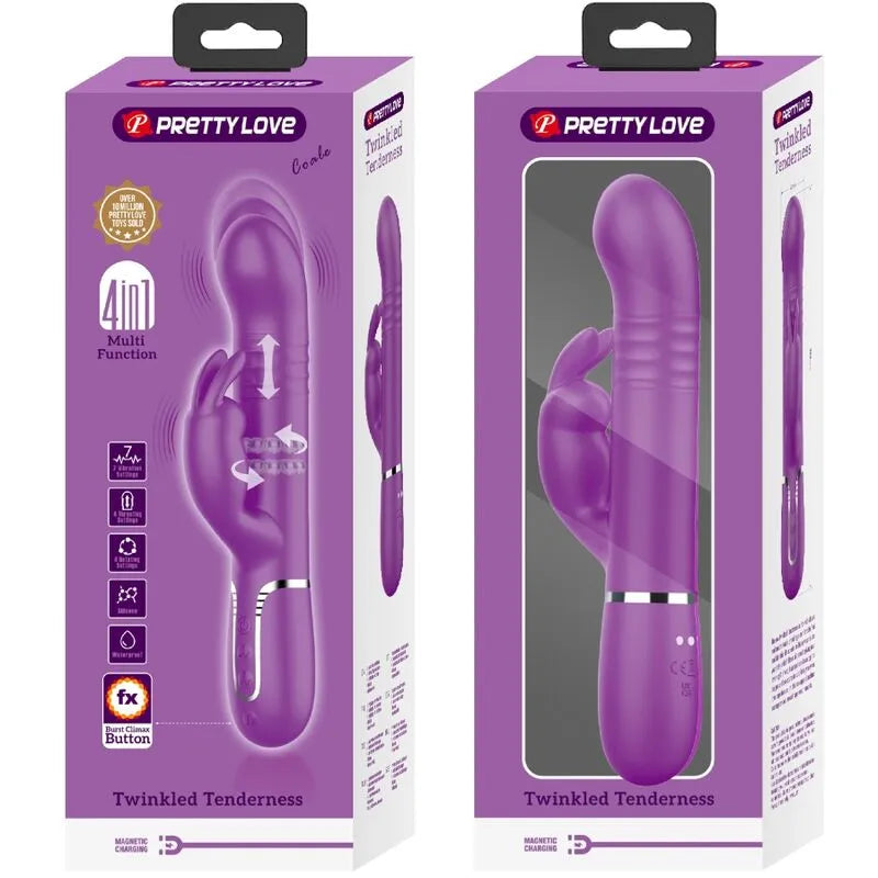 vibromasseur silicone violet double moteur fonctions multiples orgasme puissant