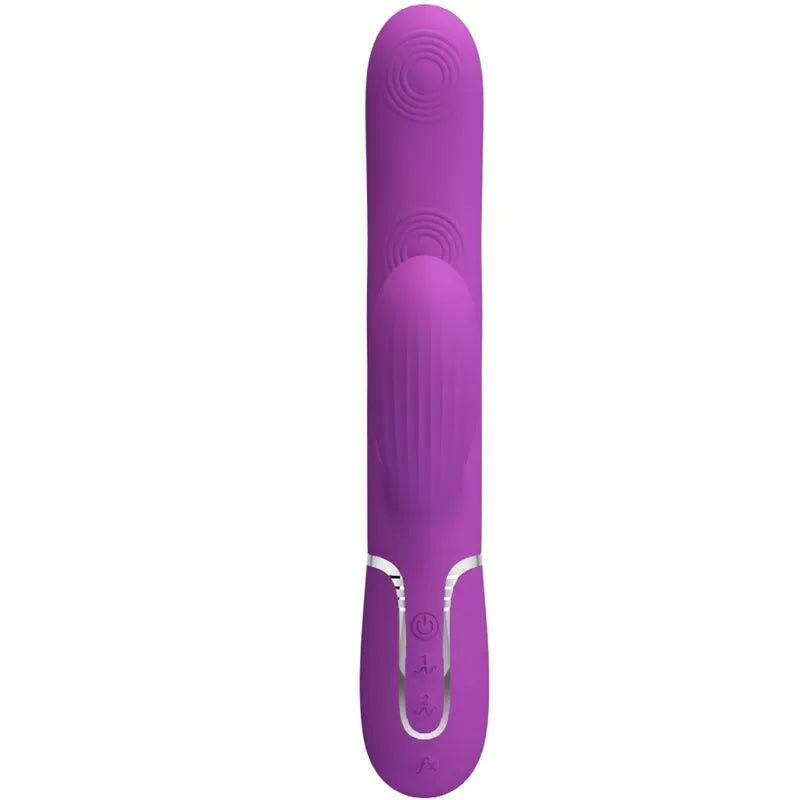 Vibromasseur rabbit multifonction silicone étanche 7 modes USB magnétique