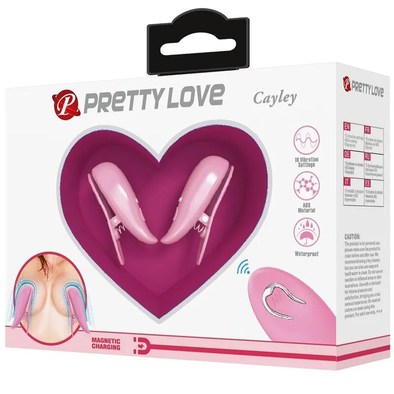 pinces tétons roses télécommande 10 modes vibrations sans fil USB