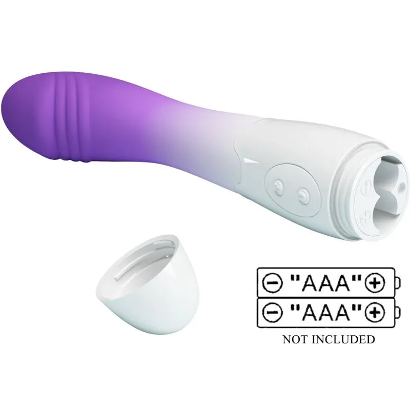 Vibromasseur incurvé point G silicone 30 modes vibrations violet AAA