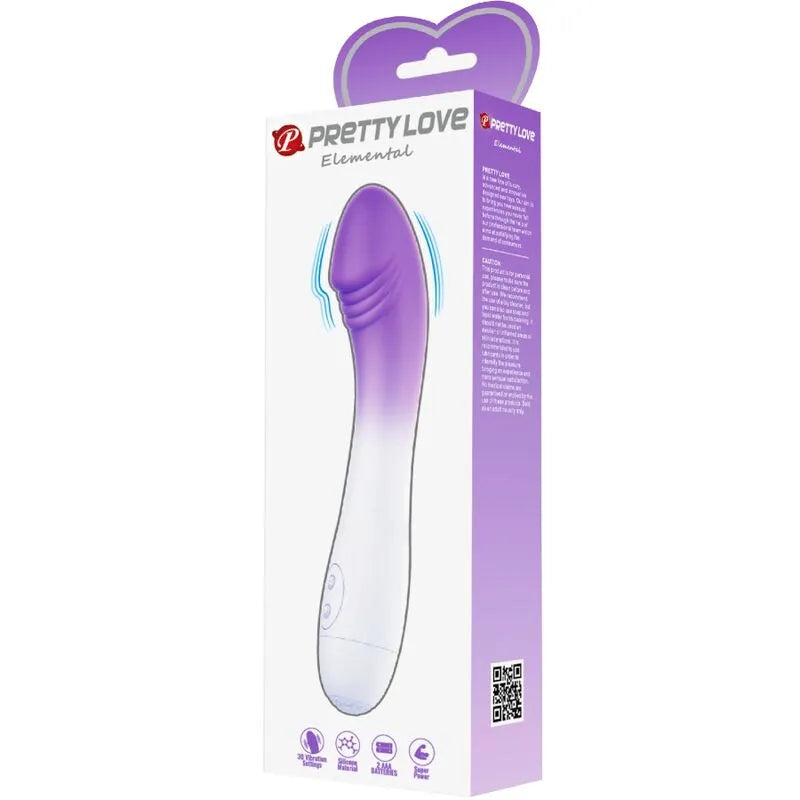 Vibromasseur incurvé point G silicone 30 modes vibrations violet AAA