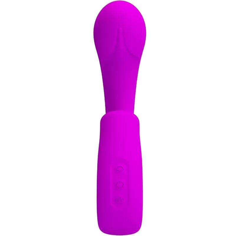 Vibromasseur silicone médical 10 vibrations 10 tapotements rechargeable USB violet