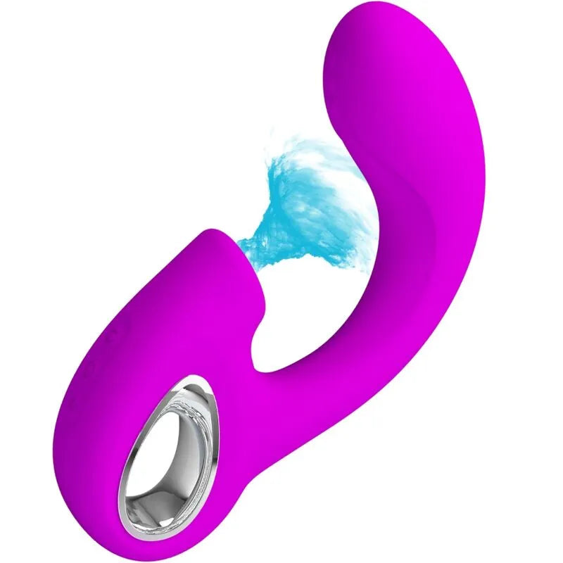 Vibromasseur silicone médical 10 vibrations 10 tapotements rechargeable USB violet