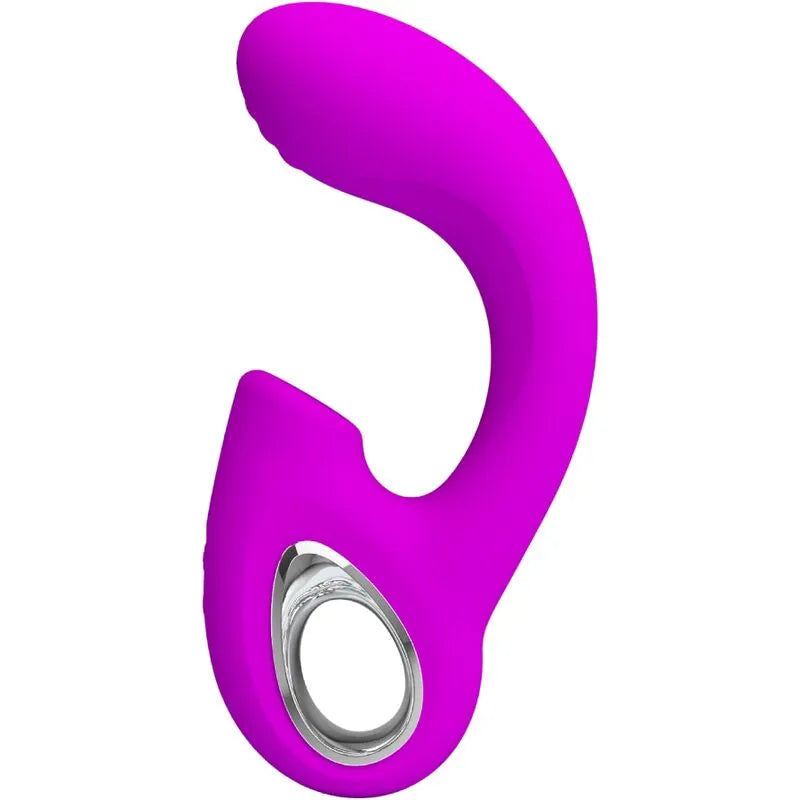 Vibromasseur silicone médical 10 vibrations 10 tapotements rechargeable USB violet