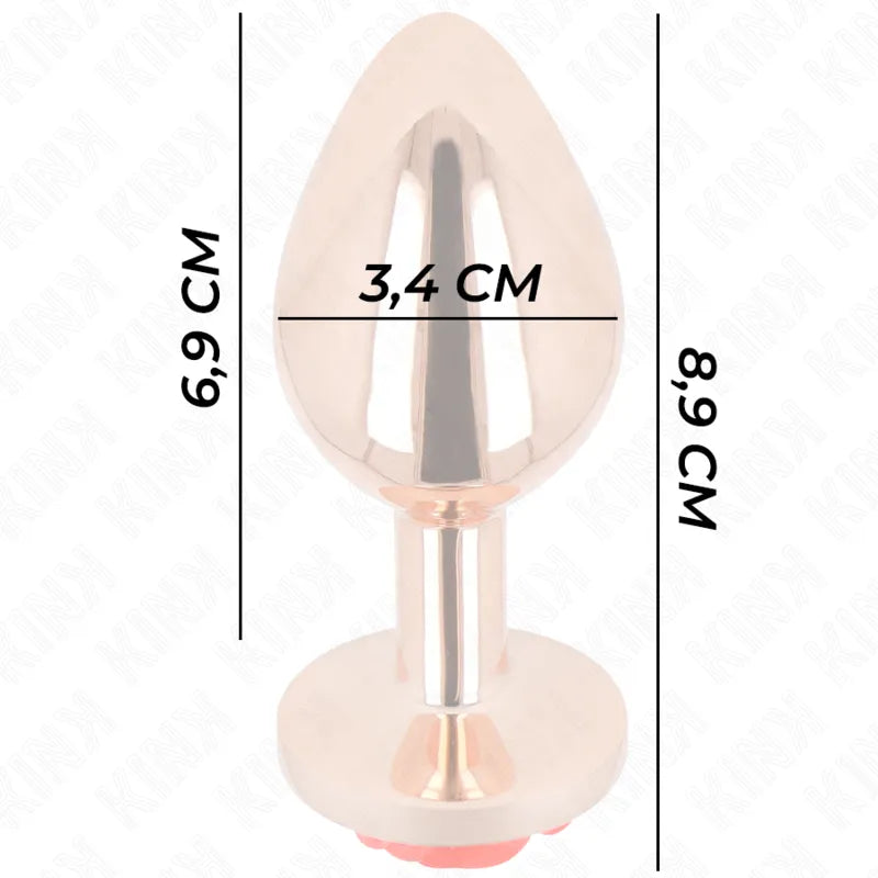 plug anal métal or rose rose rouge débutant luxe sécurité élégant