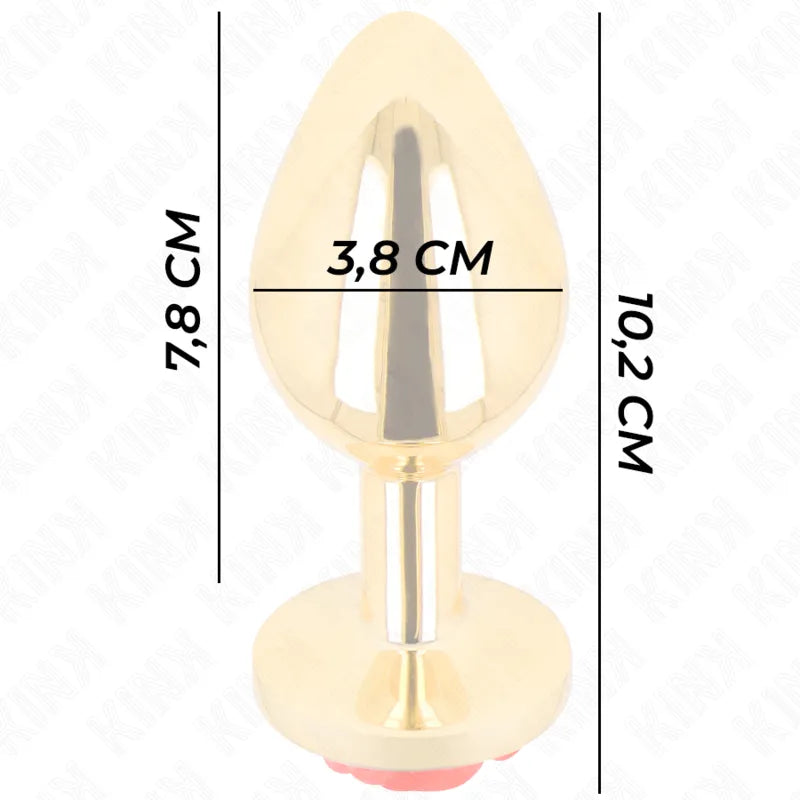 plug anal doré acier inoxydable rose rouge débutants connaisseurs plaisir