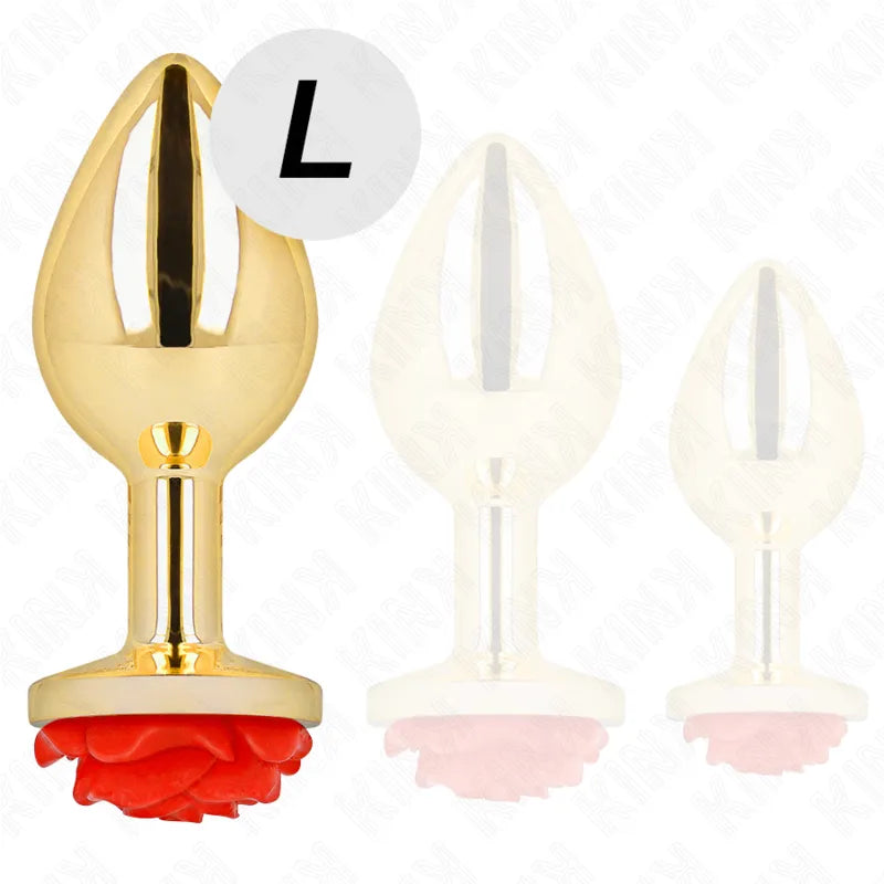 plug anal doré acier inoxydable rose rouge débutants connaisseurs plaisir