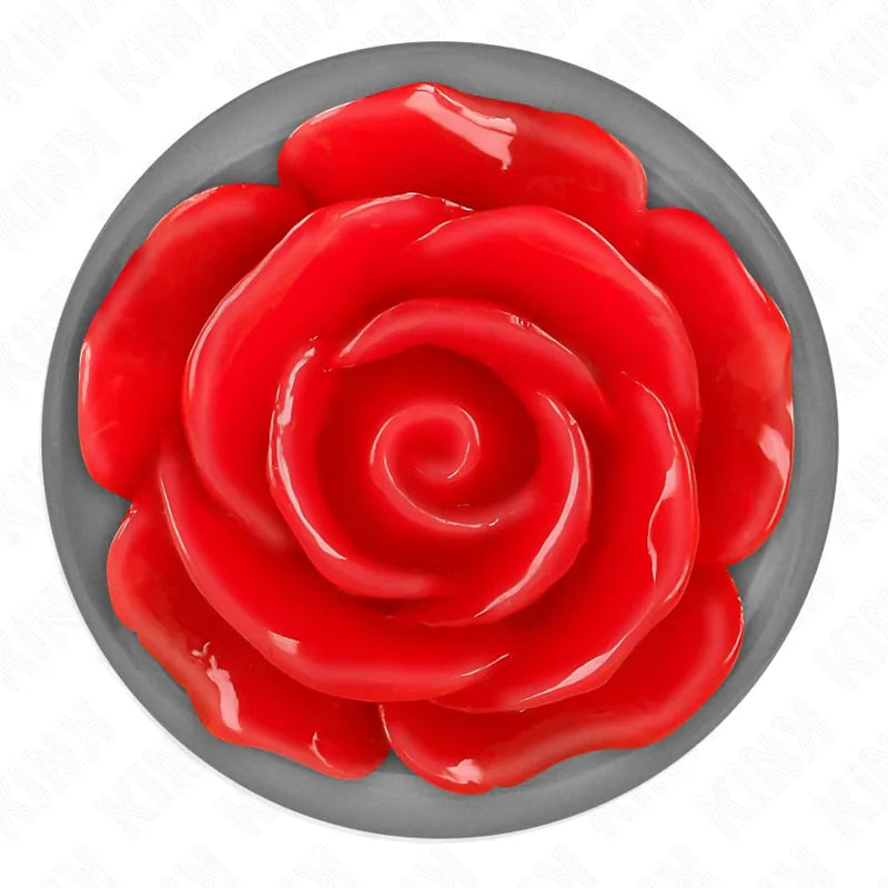 Plug anal métallique rose rouge élégant débutants connaisseurs acier inoxydable hypoallergénique
