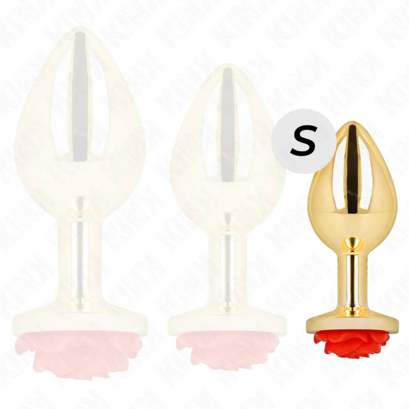plug anal doré acier inoxydable rose rouge débutants connaisseurs plaisir