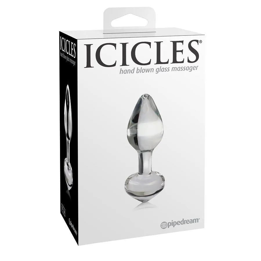 Plug anal en verre transparent élégant design conique stimulation P-spot sécurité maximale pour débutants et expérimentés