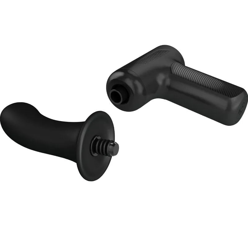pistolet massage super puissant silicone 5 réglages noir USB Type-C