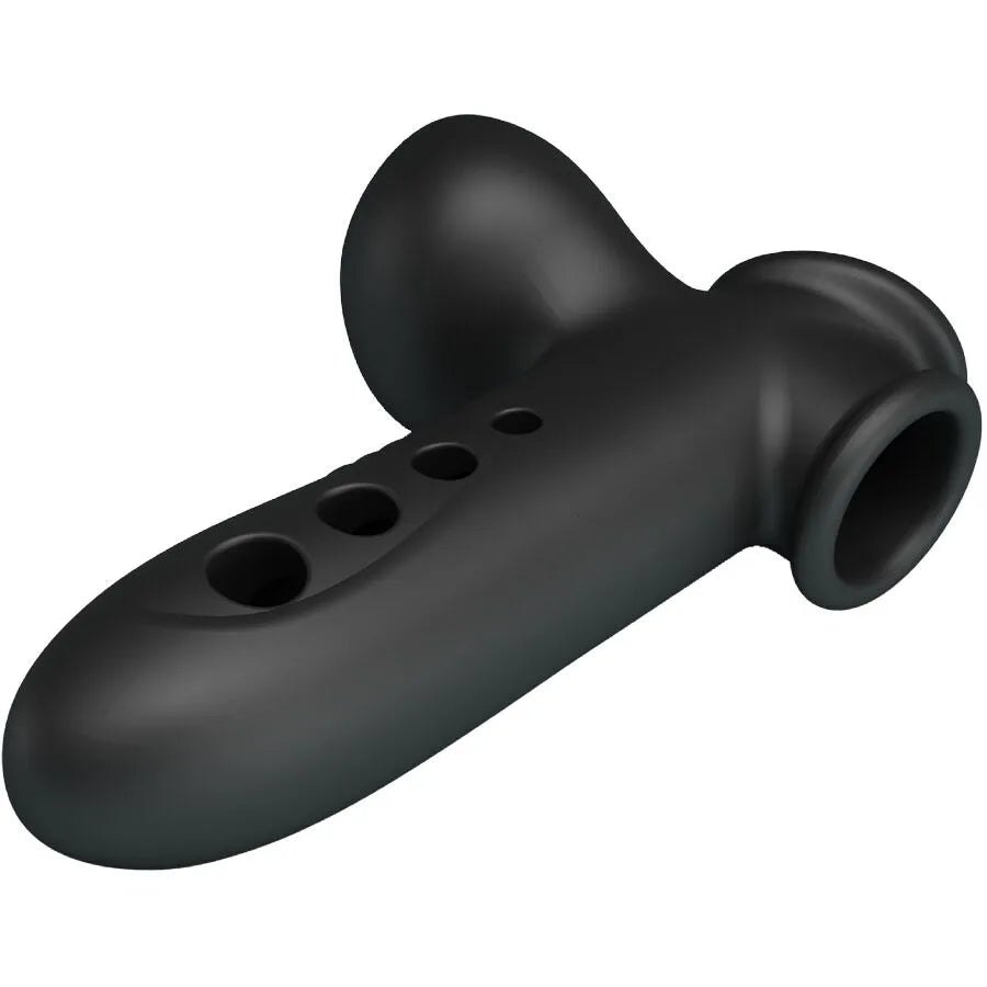 manchon pénien silicone gonflable étanche prolongateur performance noir airbag réglable sangle maintien ergonomique confortable extensible lavable hypoallergénique