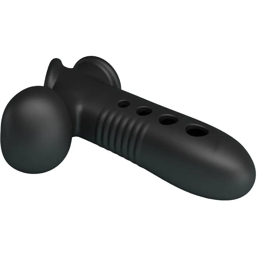 manchon pénien silicone gonflable étanche prolongateur performance noir airbag réglable sangle maintien ergonomique confortable extensible lavable hypoallergénique