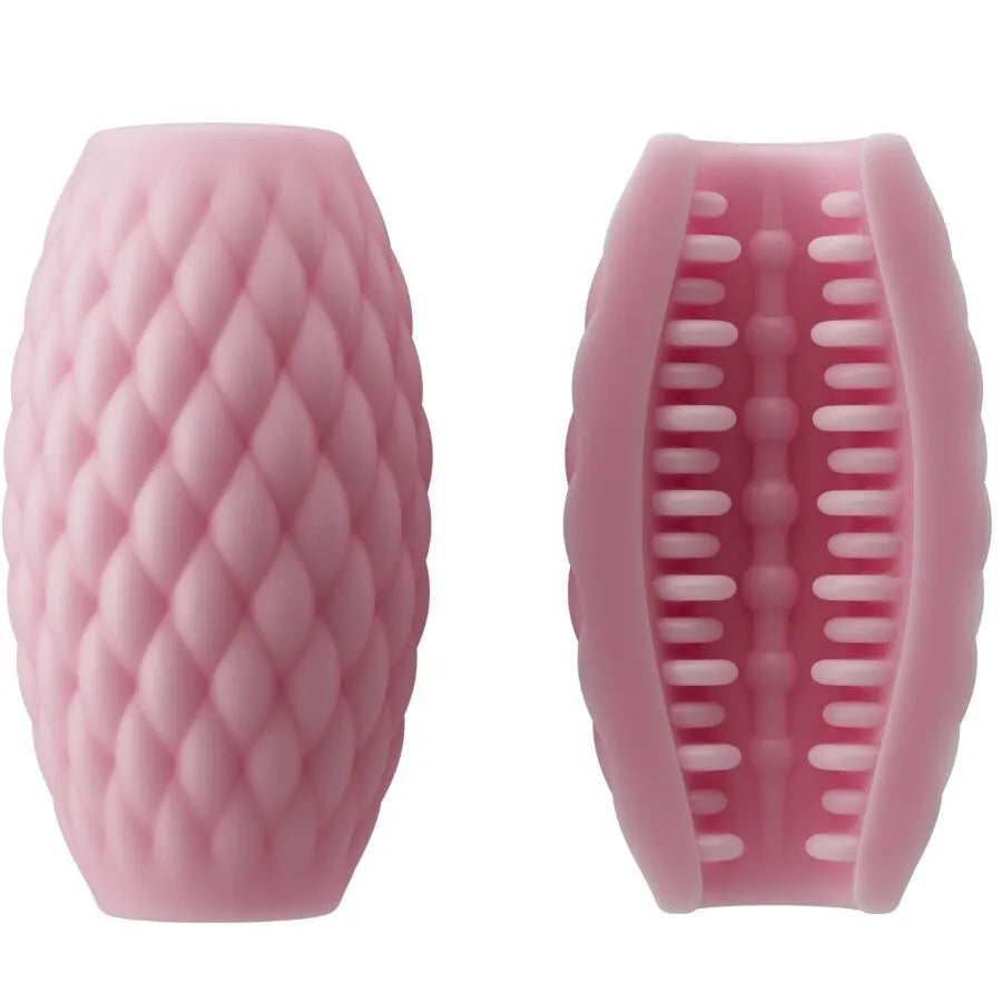 masturbateur homme compact étanche double entrée TPR texture interne stimulante voyage douche baignoire portable discret lavable doux durable adhérence sensation