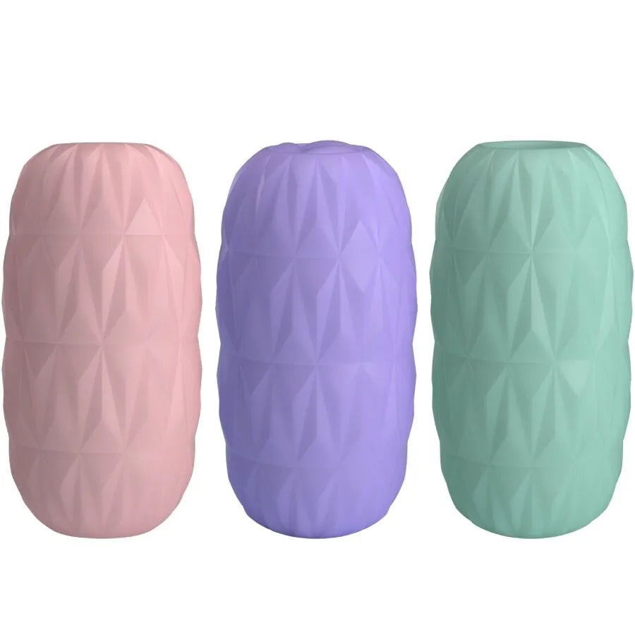 masturbateur masculin étanche TPR superextensible texture ondulée trois tunnels compact voyage ergonomique stimulation personnalisée discret hygiénique douche transportable étui rigide