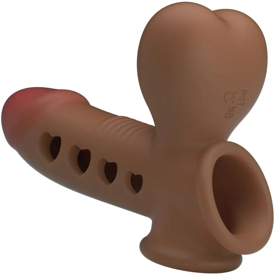 manchon pénien gonflable silicone étanche prolongation éjaculation contrôle sangle testicules airbag stimulation épaisseur universel confortable discret réglable réutilisable