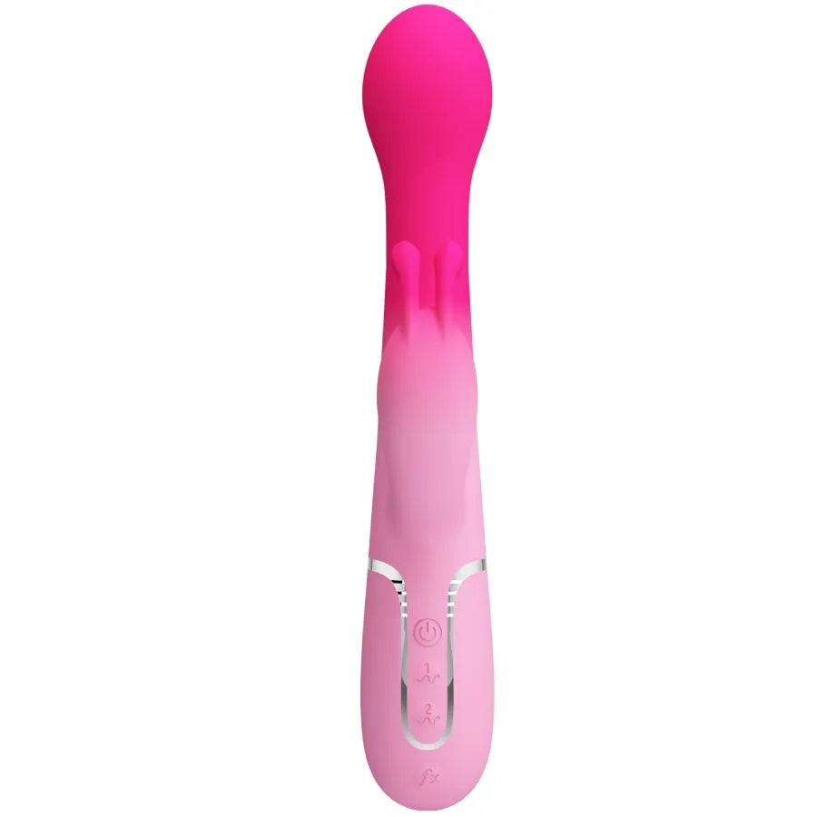 vibromasseur silicone rechargeable double moteur 7 fonctions rose lapin multifonction