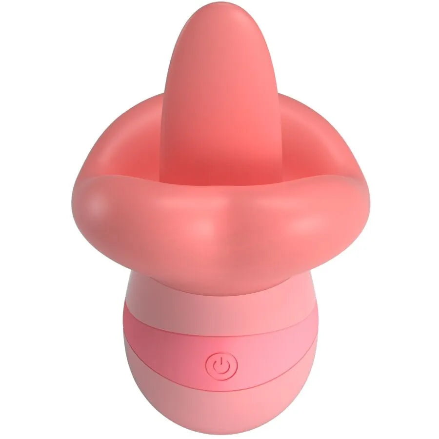 stimulateur clitoris ergonomique rechargeable 10 modes langue réaliste rose nude
