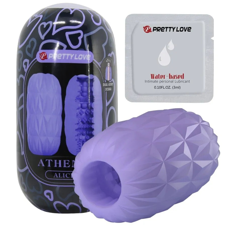 PRETTY LOVE ATHENA œuf masturbateur homme TPR extensible étanche voyage violet