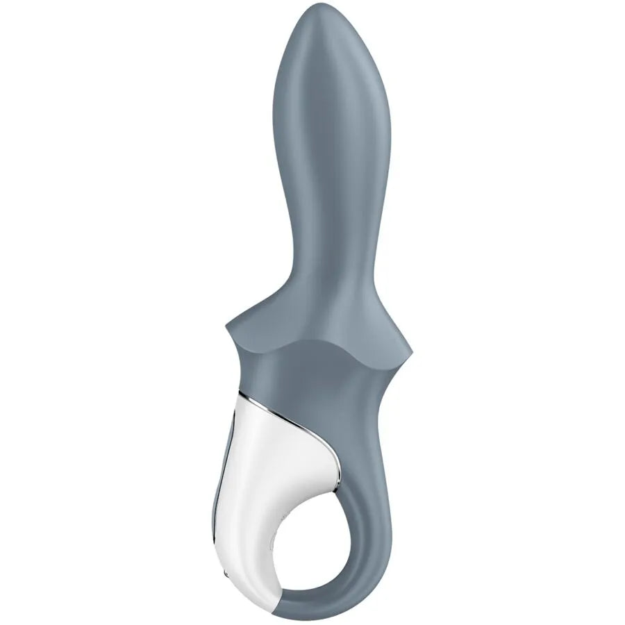 vibromasseur anal gonflable silicone rechargeable 12 vibrations gris pour utilisateurs expérimentés